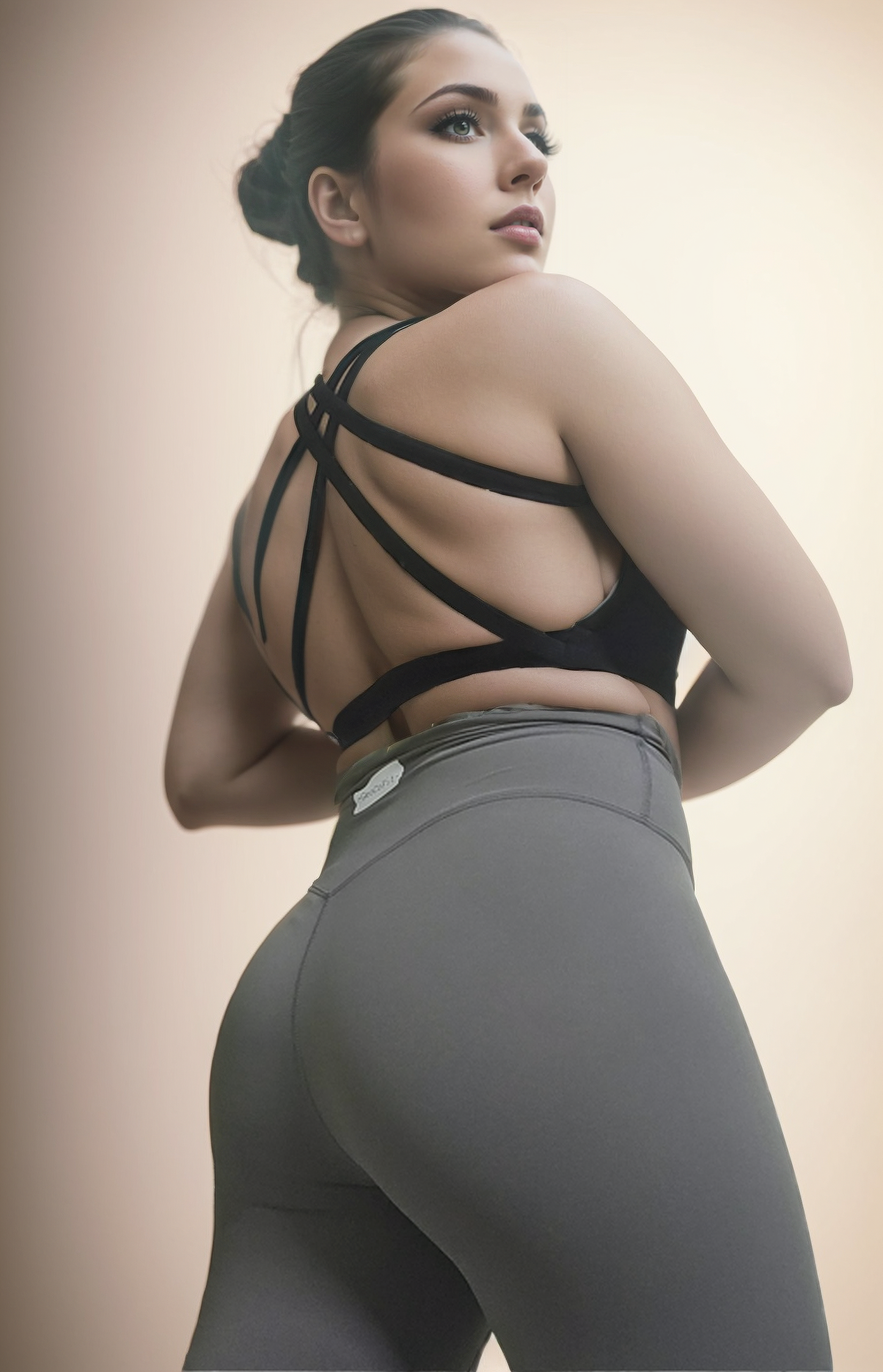 Body Shaping Sports Leggings (Wide Logo)