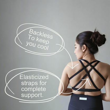 Cross Back Sports Bra/Top (Padded)