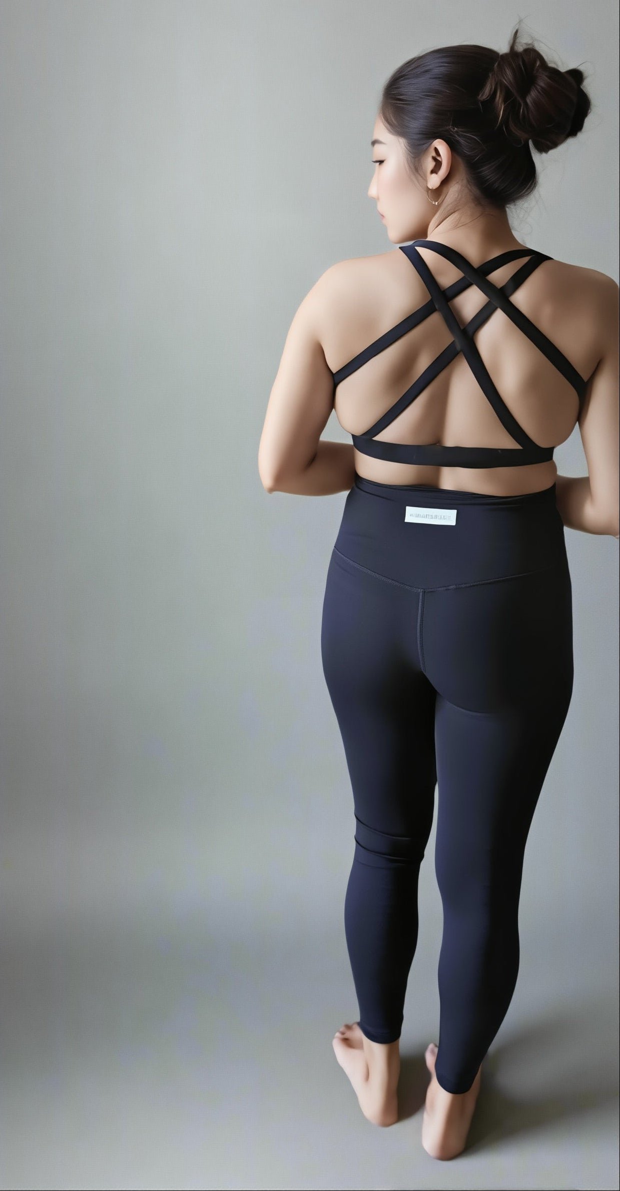 Body Shaping Sports Leggings (Wide Logo)