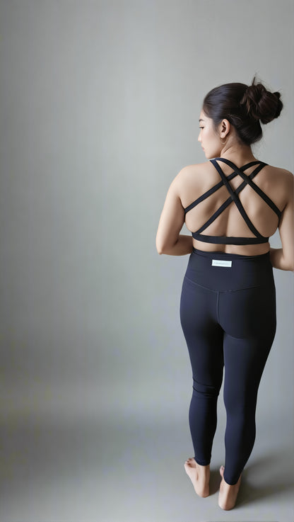 Body Shaping Sports Leggings (Wide Logo)
