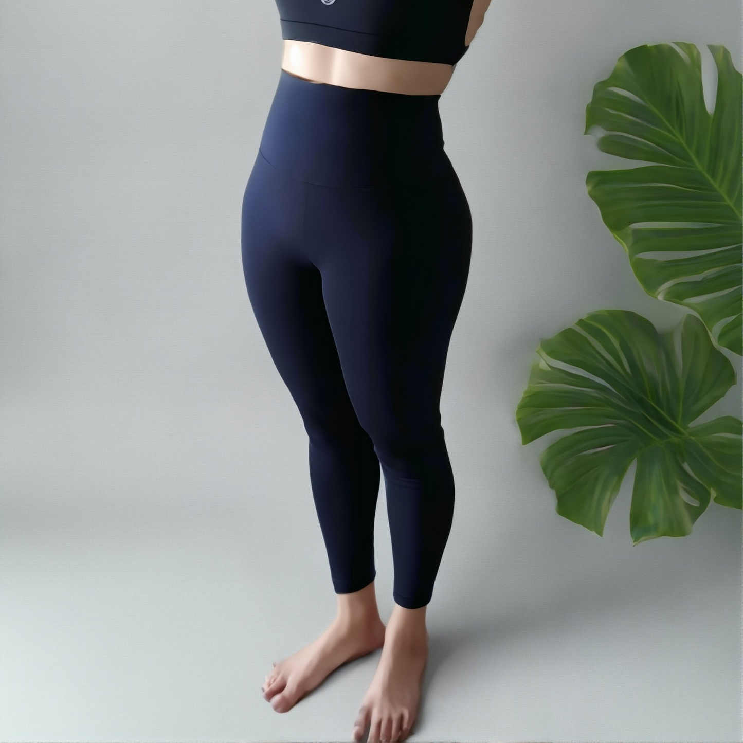 Body Shaping Sports Leggings (Wide Logo)