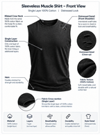 Bullet Tank - Torn Muscle Shirt for Men (Cotton)