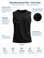 Blank Tank - Muscle Shirt for Men (Cotton)