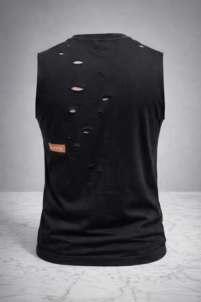 Bullet Tank - Torn Muscle Shirt for Men (Cotton)