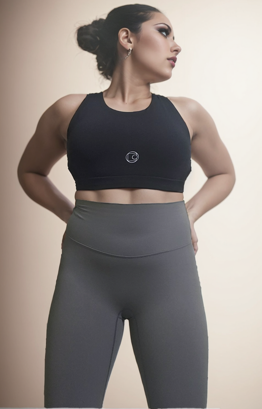 Body Shaping Sports Leggings (Wide Logo)