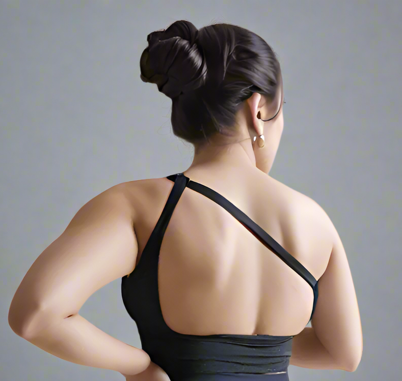 One Shoulder Sports Bra/Top (Padded)