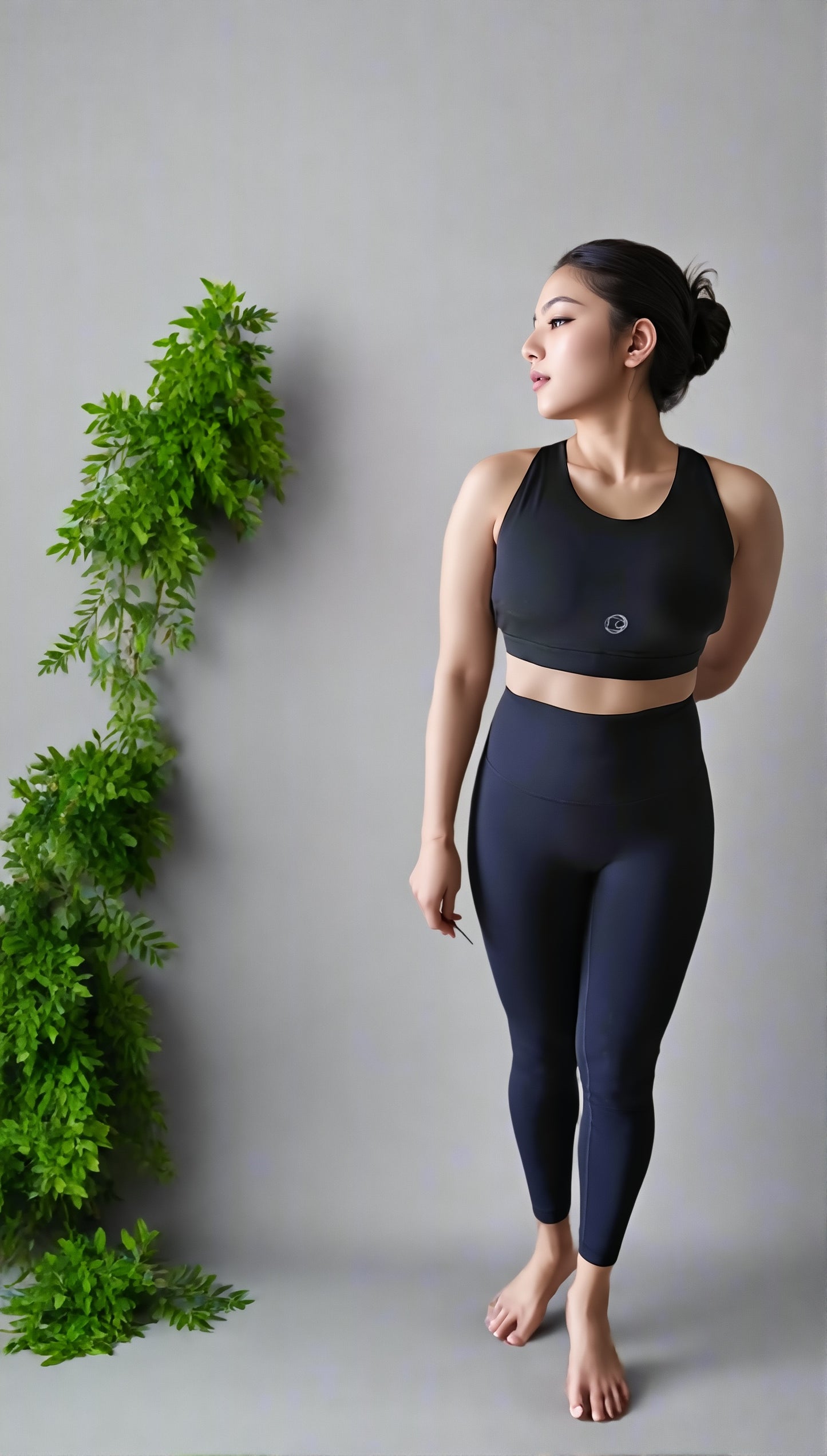 Body Shaping Sports Leggings (Wide Logo)